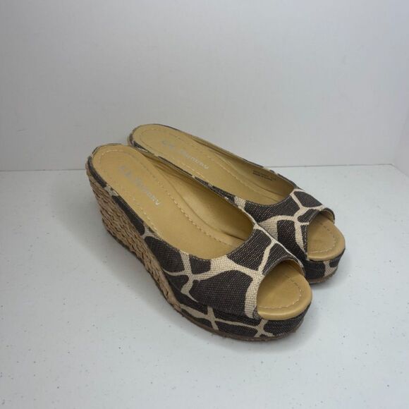 CL by Laundry Nolita Peep Toe Print Wedge Espadrille Sandals Womens - Picture 3 of 11